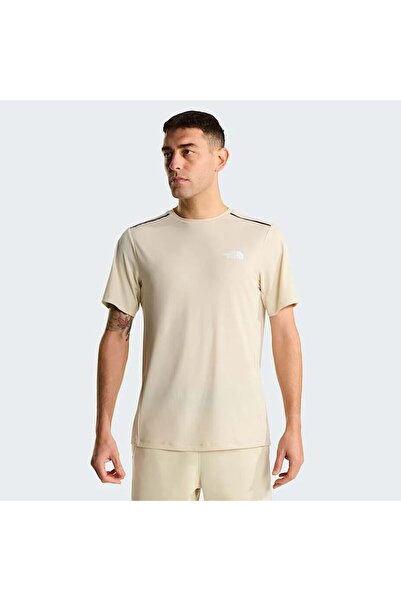 THE NORTH FACE Μπεζ ανδρικό μπλουζάκι Mountain Athletics με σχέδιο ταινίας