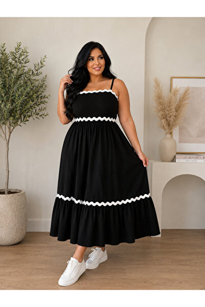 OEM Casual dress, elastic, maximum bust 130 cm, fits S-XXL, white details, th...