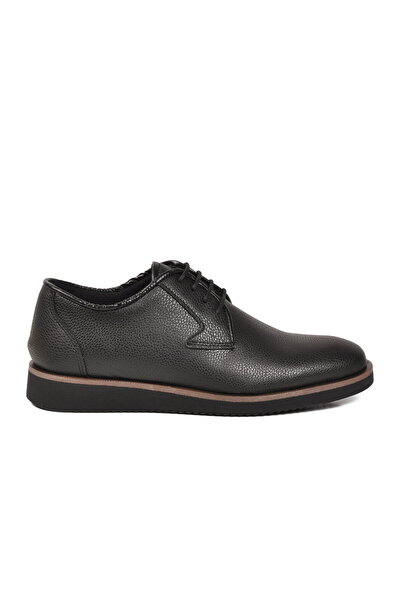 AYAKMOD Black Patterned Lace-Up Men's Casual Shoes 232 m