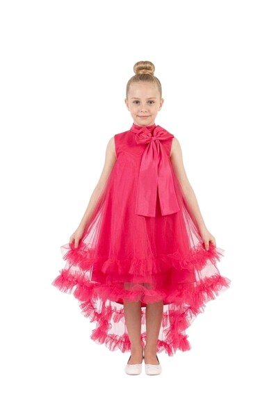 Bidani - Girls’ Ruffle Tulle High-Low Gown - Multicolor - 1Y to 12Y