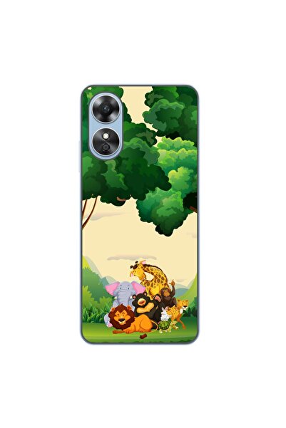 OEM Husa compatibila cu Oppo A17 Silicon Gel Tpu Model Jungla cu Animale