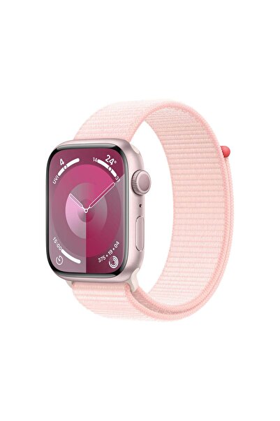 Apple Watch Series 9 GPS 45mm Pink Aluminium Case with Light Pink Sport Loop
