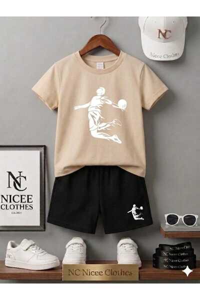 NC Nicee Clothes TRIUNGRĂ ȘI PANTALONI SCURȚI DE VARĂ PENTRU COPII UNISEX (IM...