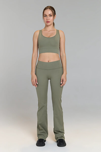 zynexonline BASE Cut-Out Crop & İspanyol Paça Tayt Seti