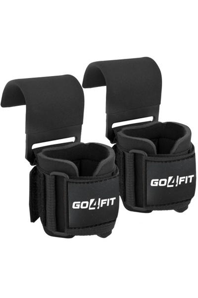 GO4FIT Set 2 chingi pentru ridicare greutati cu carlig, lifting hooks