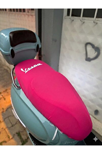 Utku Giyim VESPA UYUMLU MİNİ VE MİDİ MOTOSİKLET SELE KILIFI FUŞYA LİKRALI - K...