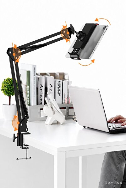 RAYLAX Profesyonel Metal Telefon Tablet Tutucu Stand Ayarlanabilir Masaüstü E...