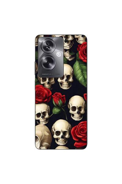 OEM Husa compatibila cu Oppo A79 5G Silicon Gel Tpu Model Skulls and Roses