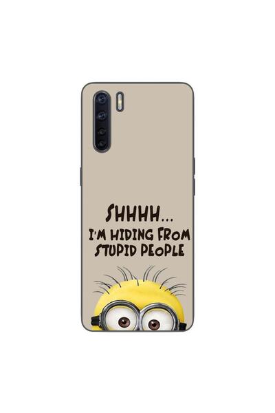 OEM Husa compatibila cu Oppo A91 Silicon Gel Tpu Model Mesaj Minion Shhhh