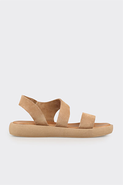 Elle Shoes Naturel Deri Kadın Sandalet