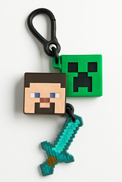 GAME SHOT Minecraft Karakter Clip-On Çanta Süsü Seti 3lü 3D Baskı