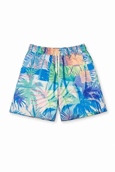 RAPAPA Pantaloni scurți de baie pentru băieți cu model tropical 26999