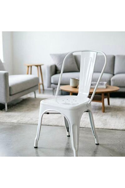 Bleco Industrial Style Iron Backrest Dining Chair