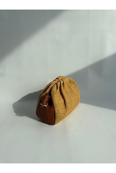 fular & bags Geantă de mână și de umăr din paie neagră pentru femei, cu curea...