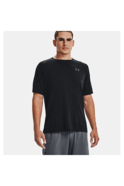 Under Armour Tricou negru cu gât rotund pentru bărbați Tech 2.0