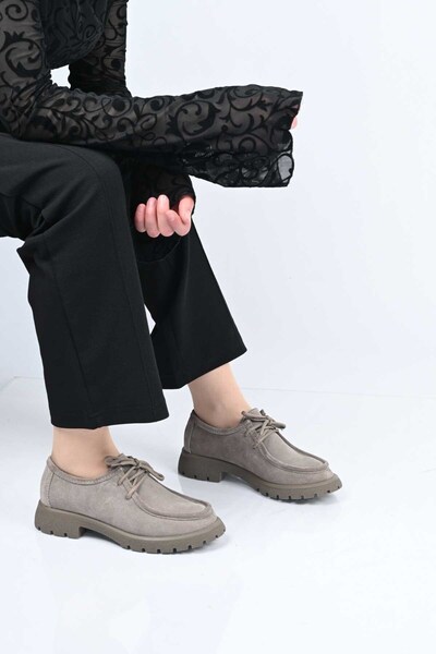 Bestello Loafer din piele naturală cu șireturi 345-4247 Pantofi de damă