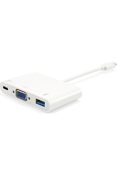 EQUIP Dock 3-1 USB-C->VGA,USB-A,60W USB-C 0.15m