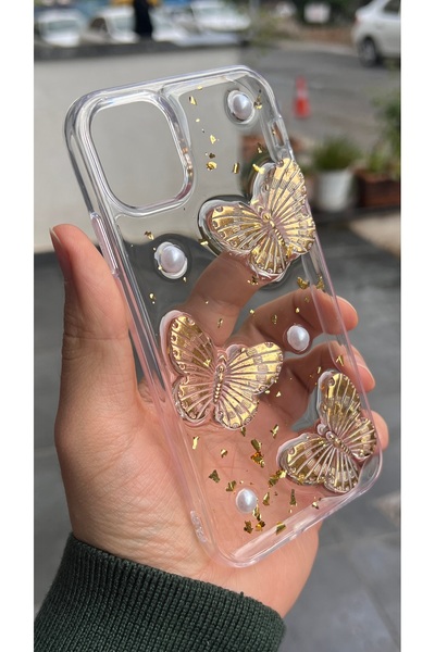 EDELFU iPhone 13 ve 14 Uyumlu - 3D Çıkıntılı Tasarım Gösterişli Şeffaf Koruyu...