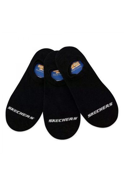 SKECHERS S2520314 U No Show 3 Pack Socks Çorap Siyah Unisex Çorap
