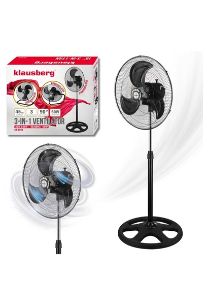 Klausberg Ventilator de birou cu jet de aer, 3 în 1, KB-9042
