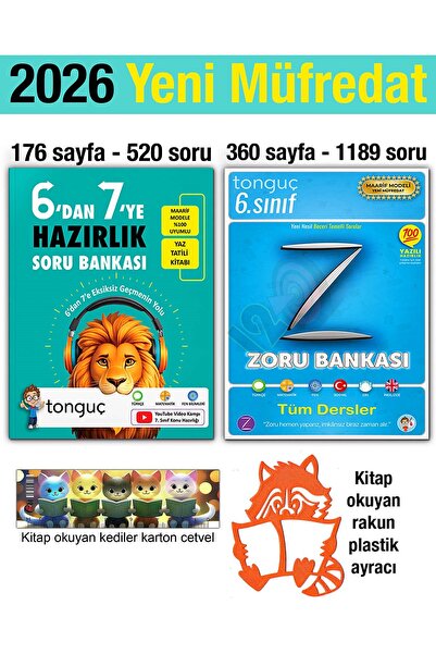Tonguç Yayınları 6'dan 7'ye Hazırlık Kitabı 2026 Yaz Tatili 6. Sınıf Zoru Ban...