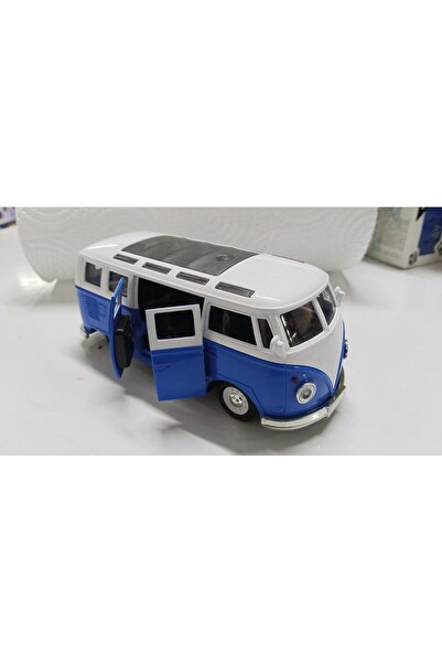 Sunman Oyuncak Metal Model 1 / 36 Çek Bırak Mavi 1963 VOLSWAGEN T1 BUS MİNİBÜS