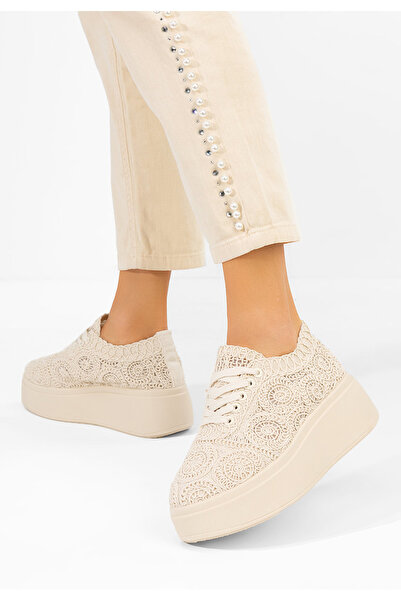 B T Shoes Sneakers cu platformă Anneira bej