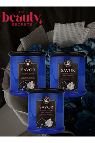 The Beauty Secrets 3 قطع شمعة معطرة سافور 500 جرام