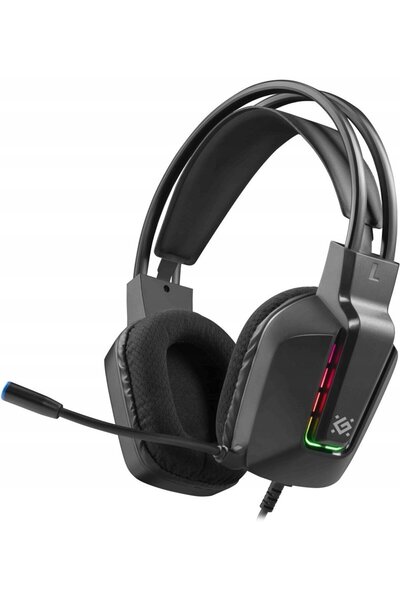 Defender Căști cu microfon GOTHIC RGB USB negre + GRA