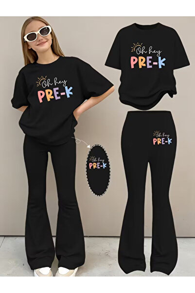 YUNAYT Set de pantaloni evazați și tricou spaniol pentru fete