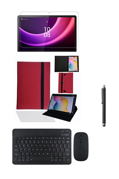 ebulduk TCL Tab 11 Gen 2 Uyumlu Set Dönerli Standlı Kılıf + Klavye + Mouse + ...