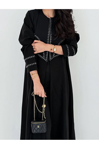 The Legend Crepe Abaya with Embroidery Work
