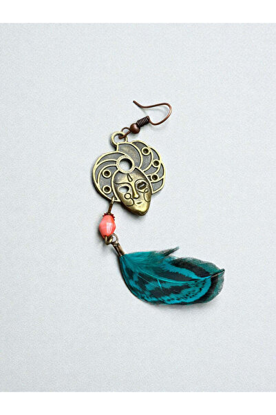 Bozhi Mask Earrings Metal Special Gift