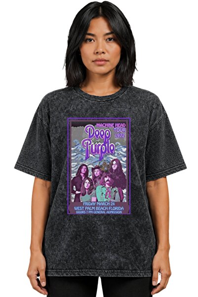 SEVBANO Deep Purple Rock Metal Music Band Printed Unisex Oversize Vintage Was...