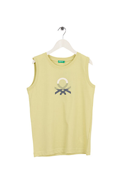 United Colors of Benetton Sarı Erkek Çocuk Baskılı T-Shirt 3I1XCH023