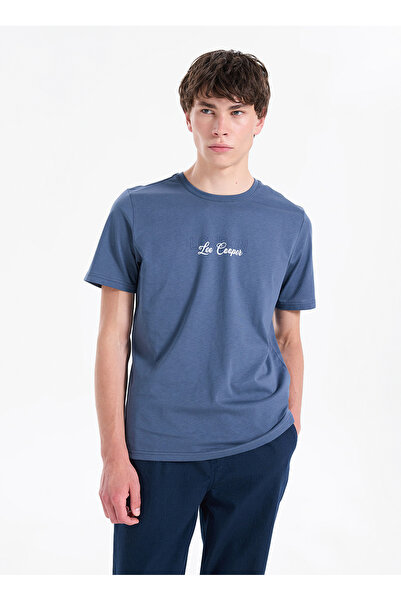 Lee Cooper Plava muška majica regularnog kroja 262 LCM 242052 JASIEL INDIGO
