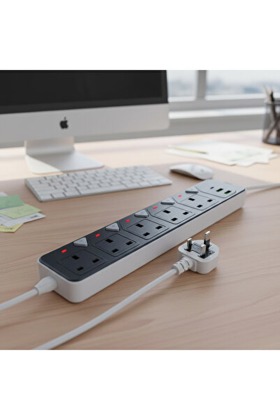 Proove شريط طاقة بخمسة منافذ |   منافذ USB للشحن السريع |   كابل تمديد شديد ا...