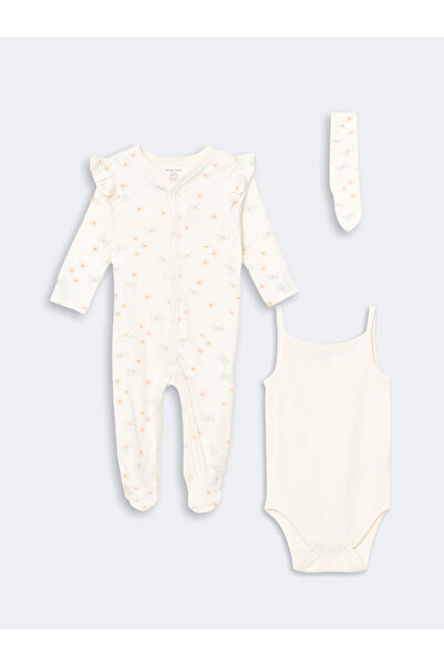 LC Waikiki Set de ieșire din bumbac organic cu volănașe pentru fetițe, pentru...