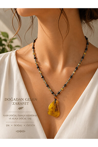 Moda Focus DAMLA KEHRİBAR KOLYE
