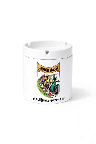 Kirbi Reklam Diger Motoryarışı Motorcycle Race Double Sided Printed Ash Tray ...
