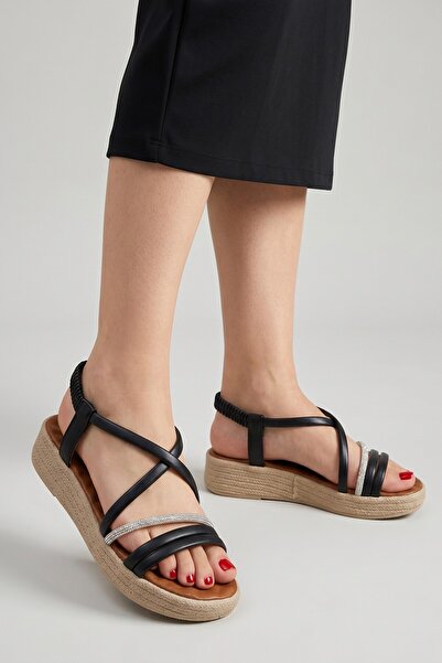 Bluefeet Krb H41 Black Ribbed Women's Sandals Shoes