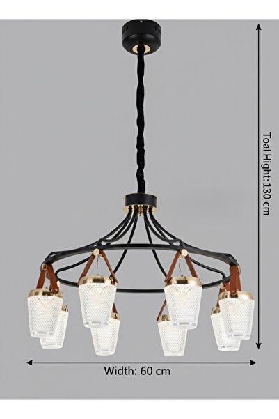 spolux إضاءة حديثة، ثريا، إضاءة LED بثلاثة ألوان، تصميم ثريا أنيق، 65x55x110 ...
