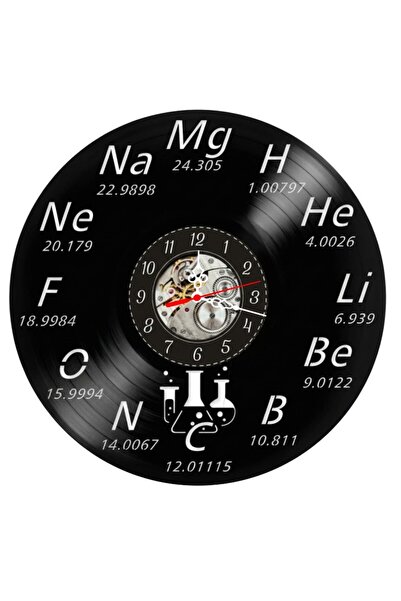 OEM Ceas de perete decorativ, lucrat manual, din disc de vinil, cu tematică d...