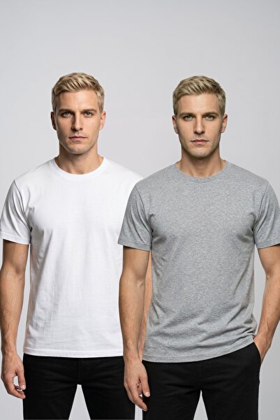 fevien Advantageous 2-pack: men's basic t-shirt set