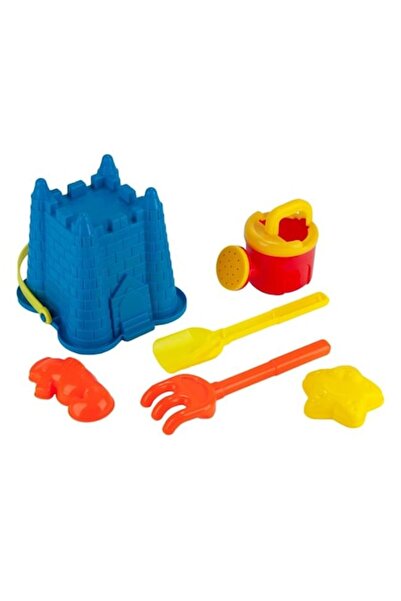 Vervo.ro Set de jucării pentru plajă sau nisip, găleată cu 5 accesorii, multi...