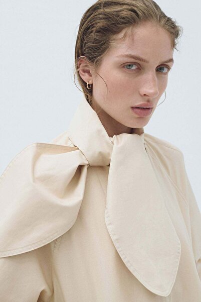 H&M Scarf-collar linen-blend jacket