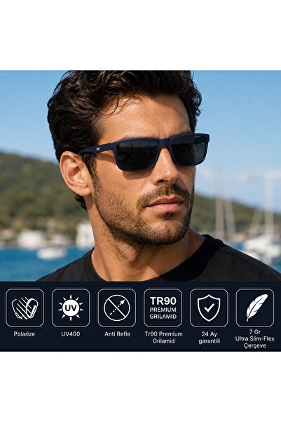 EXELİNE Col 110 New Series Polarized Men's Sunglasses-Unbreakable Frame-Polar...