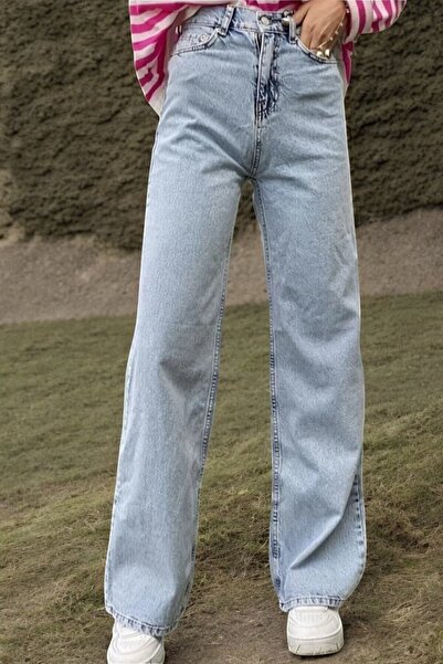Livik High Waist Wide Leg Lycra Women's Jeans