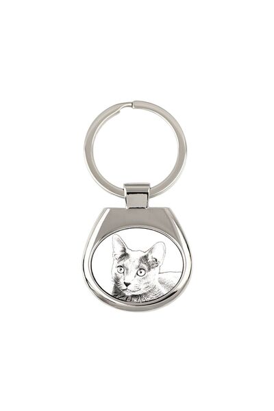 Art - Dog Breloc Pisică Russian Blue Art-Dog – Pandantiv Personalizat din Met...