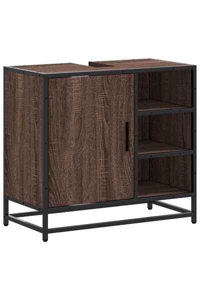 vidaxl Dulap pentru chiuvetă de baie stejar maro 65x33x60 cm lemn